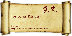 Fortuna Kinga névjegykártya