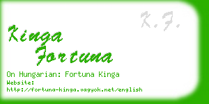 kinga fortuna business card